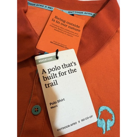 NWT‎ REI Co-op Outdoor Afro 94% Cotton Polo Shirt Size XXL - Picture 5 of 6